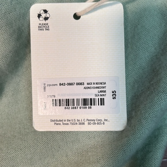 NWT WOMEN’S ANNA, A NEW APPROACH, SWEATER, SIZE LARGE, MINT GREEN - Picture 3 of 4